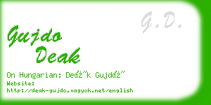 gujdo deak business card